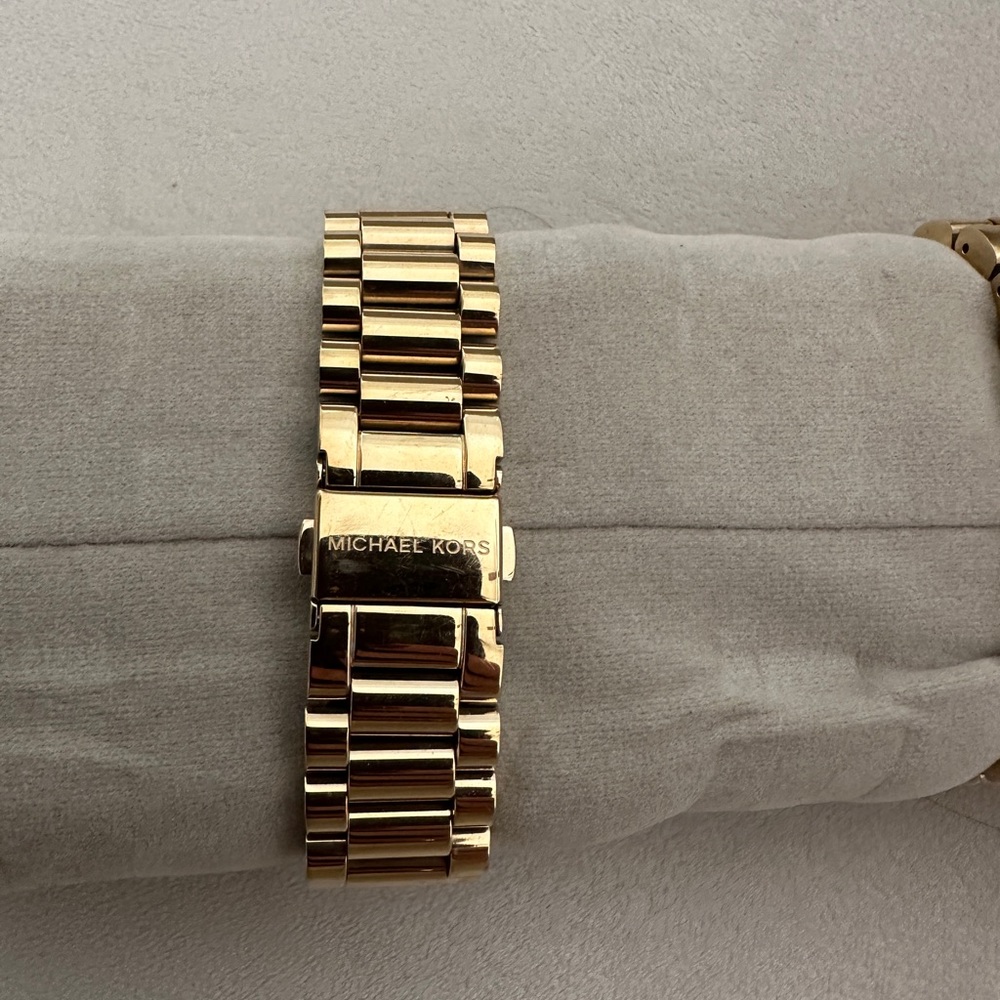 Michael Kors Gold Watch with Red Accents - Picture 3 of 9